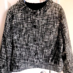 3/$20 Madison Hill Preppy Cropped tweed jacket